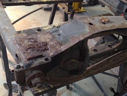 Rear subframe as removed